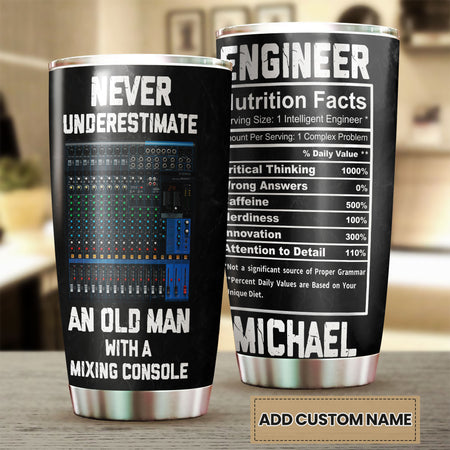 Camellia Personalized Audio Engineer Stainless Steel Tumbler - Double-Walled Insulation Vacumm Flask - Gift For Audio Engineer