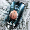 Camellia Persionalized 3D Basketball Hustle Hit And Never Quit Stainless Steel Tumbler - Customized Double - Walled Insulation Travel Thermal Cup With Lid Gift For Basketball Player