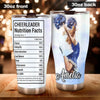 Camellia Personalized Cheerleader Nutrition Facts Stainless Steel Tumbler - Customized Double-Walled Insulation Travel Thermal Cup With Lid