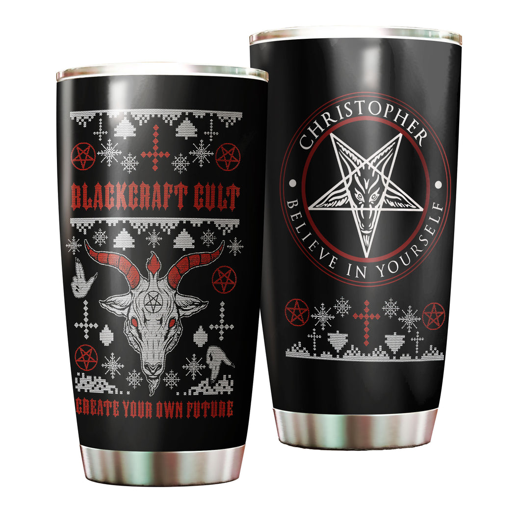 TMAE00 Camellia Personalized Blackcraft Believe In Yourself Stainless Steel Tumbler - Double-Walled Insulation Vacumm Flask - For Christmas Gift