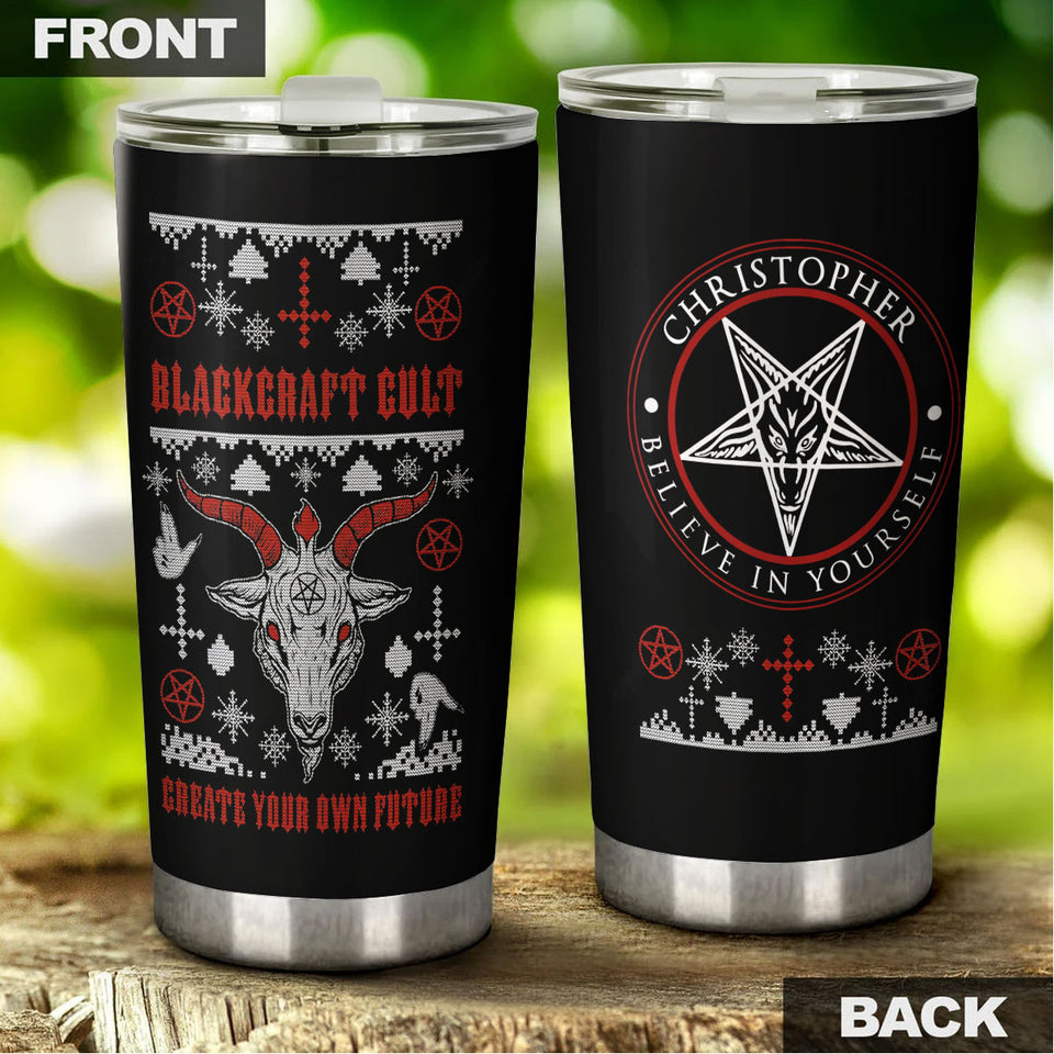 TMAE00 Camellia Personalized Blackcraft Believe In Yourself Stainless Steel Tumbler - Double-Walled Insulation Vacumm Flask - For Christmas Gift