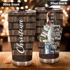 Camellia Personalized Into The Library I Go To Lose My Mind And Find My Soul Stainless Steel Tumbler - Double-Walled Insulation Vacumm Flask - Gift For Book Lovers, Nerd, International Book Day