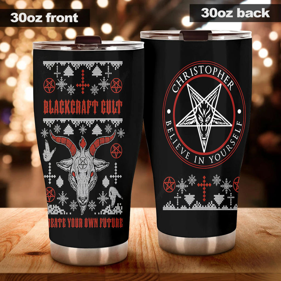 TMAE00 Camellia Personalized Blackcraft Believe In Yourself Stainless Steel Tumbler - Double-Walled Insulation Vacumm Flask - For Christmas Gift