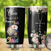 Camellia Personalized Nurse Child Of God Stainless Steel Tumbler - Double-Walled Insulation Vacumm Flask - Gift For Nurse, Christmas Gift, International Nurses Day
