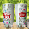 Camellia Personalized 3D Teachers Of 2020 Stainless Steel Tumbler - Customized Double-Walled Insulation Back To School Thermal Cup With Lid