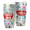 Camellia Personalized 3D Teachers Of 2020 Stainless Steel Tumbler - Customized Double-Walled Insulation Back To School Thermal Cup With Lid