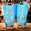 Camellia Personalized 3D Into Ocean I Go Lose My Mind Find My Soul Stainless Steel Tumbler - Customized Double-Walled Insulation Travel Thermal Cup With Lid