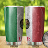 Camellia Personalized Mexico SymbolStainless Steel Tumbler-Double-Walled Insulation Travel Cup With Lid 02