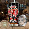 Camellia Personalized FireFighter Gnomie Courage Fire Honor Stainless Steel Tumbler-Double-Walled Insulation Gift For Female Firefighter