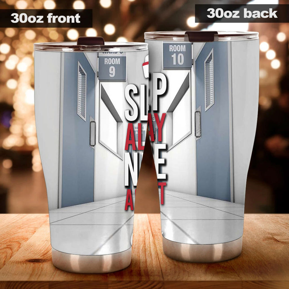 Camellia Personalized Nurse Workplace Stainless Steel Tumbler - Double-Walled Insulation Vacumm Flask - Gift For Nurse, Christmas Gift, International Nurses Day