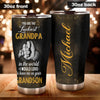 Camellia Personalized You Are The Luckiest Grandfa In The world Stainless Steel Tumbler-Double-Walled Insulation Travel Cup With Lid