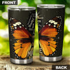 Camellia Personalized Black Women Butterfly Wings Stainless Steel Tumbler - Double-Walled Insulation Vacumm Flask - Gift For Black Queen, International Women's Day, Hippie Girls