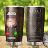 Camellia Personalized Jesus Is Calling Bible Stainless Steel Tumbler-Double-Walled Insulation Travel Cup With Lid