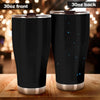 Camellia Personalized Hippie Astronomy Silver Style Stainless Steel Tumbler-Double-Walled Travel Therma Cup With Lid