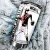 Camellia Persionalized 3D Baseball Hand Crip Stainless Steel Tumbler - Customized Double - Walled Insulation Thermal Travel Cup With Lid Gift For Baseball Player