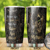 Camellia Personalized Hunting Raise Aim Shoot Stainless Steel Tumbler - Double-Walled Insulation Vacumm Flask - Gift For Hunters, Hunting Lovers, Halloween