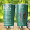 Camellia Personalized Nurse Nutritions Facts Stainless Steel Tumbler - Double-Walled Insulation Vacumm Flask - Gift For Nurse, Christmas Gift, International Nurses Day