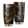 Camellia Personalized Dragonfly Let It Be Stainless Steel Tumbler - Customized Double-Walled Insulation Travel Thermal Cup With Lid