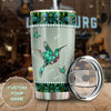 Camellia Personalized Hummingbird Jewerly Style Stainless Steel Tumbler-Double-Walled Insulation Travel Cup With Lid
