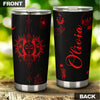 Camellia Personalized Hippie Astronomy Silver Style Stainless Steel Tumbler-Double-Walled Travel Therma Cup With Lid