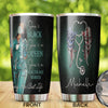 Camellia Personalized Black Nurse American Wings Stainless Steel Tumbler - Double-Walled Insulation Vacumm Flask - Gift For Black Queen, International Women's Day, Hippie Girls, Nurse's Day