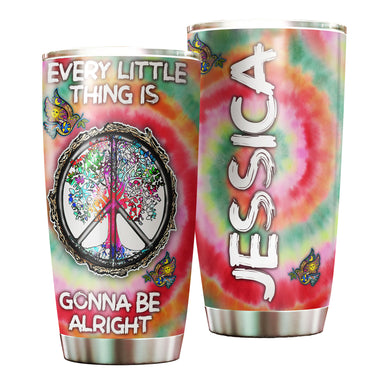 Camellia Personalized Everthing Gonna Be Alright- Stainless Steel Tumbler-Thermal Flask Travel Therma Cup With Lid