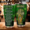 Camellia Personalized An Irish Blessing May God Hold You In The Palm Of His Hand Stainless Steel Tumbler - Customized Double-Walled Insulation Travel Thermal Cup With Lid