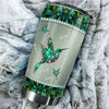 Camellia Personalized Hummingbird Jewerly Style Stainless Steel Tumbler-Double-Walled Insulation Travel Cup With Lid