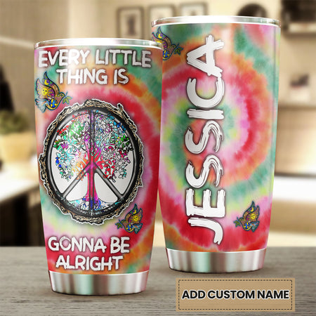 Camellia Personalized Everthing Gonna Be Alright- Stainless Steel Tumbler-Thermal Flask Travel Therma Cup With Lid