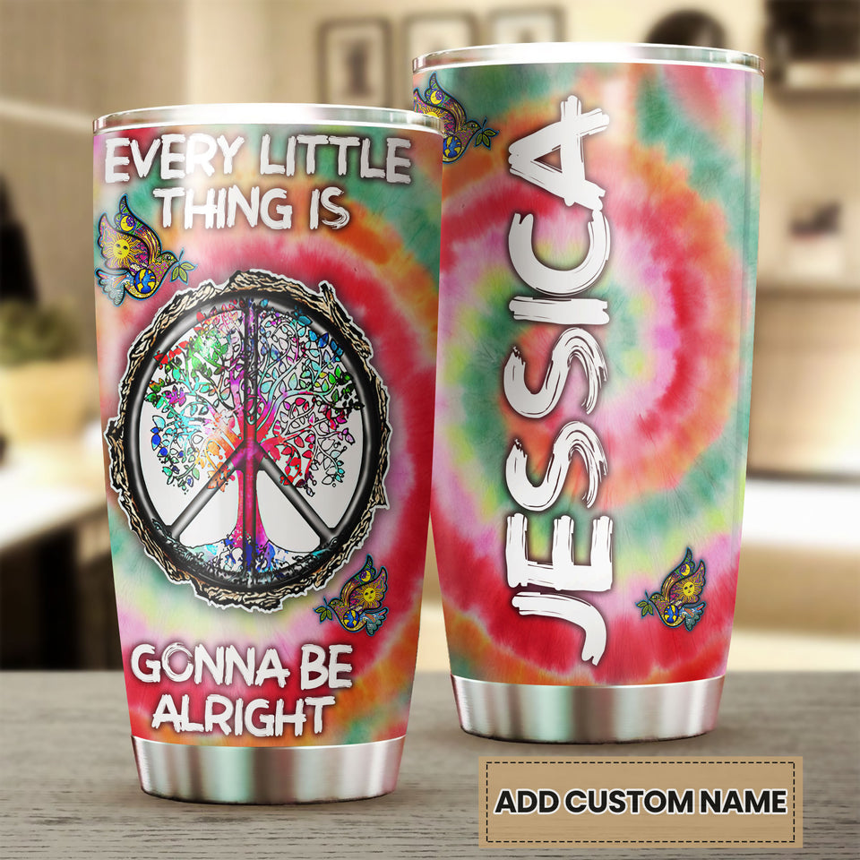 Camellia Personalized Everthing Gonna Be Alright- Stainless Steel Tumbler-Thermal Flask Travel Therma Cup With Lid