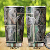 Camellia Personalized Cute Koala In Frame Stainless Steel Tumbler-Double-Walled Insulation Cup With Lid Gift For Animal Lover Koala Lover 01