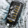 Camellia Personalized Marine Corps Never Quit Stainless Steel Tumbler-Sweat-Proof Double Wall Travel Cup With Lid