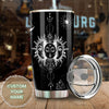 Camellia Personalized Hippie Astronomy Silver Style Stainless Steel Tumbler-Double-Walled Travel Therma Cup With Lid