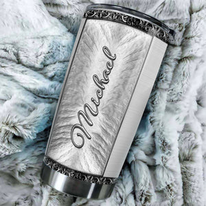 Camellia Personalized Horse Silver Style Stainless Steel Tumbler - Double-Walled Insulation Vacumm Flask - Gift For Horse Lovers, Cowgirls, Cowboys, Perfect Christmas, Thanksgiving Gift 02