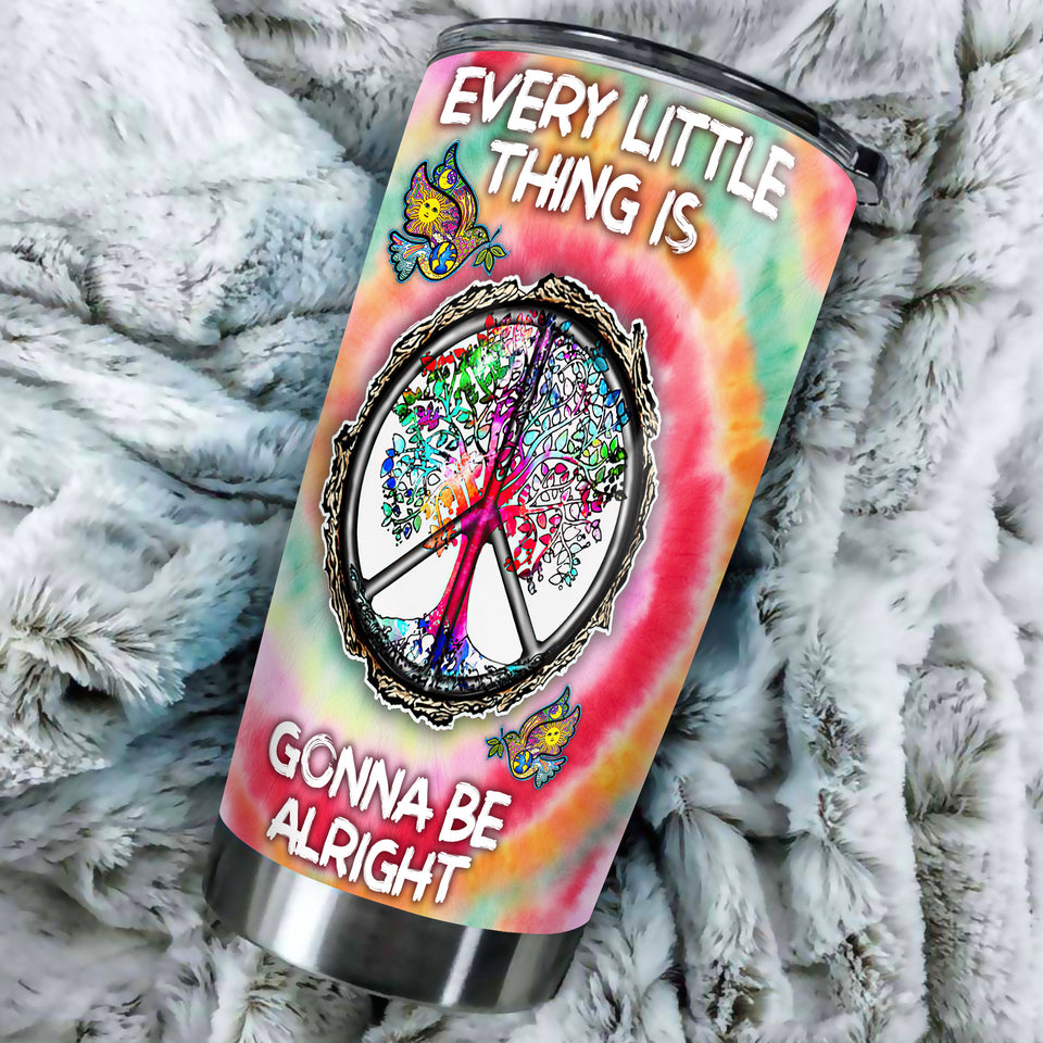 Camellia Personalized Everthing Gonna Be Alright- Stainless Steel Tumbler-Thermal Flask Travel Therma Cup With Lid