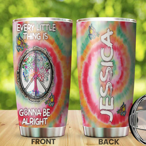 Camellia Personalized Everthing Gonna Be Alright- Stainless Steel Tumbler-Thermal Flask Travel Therma Cup With Lid
