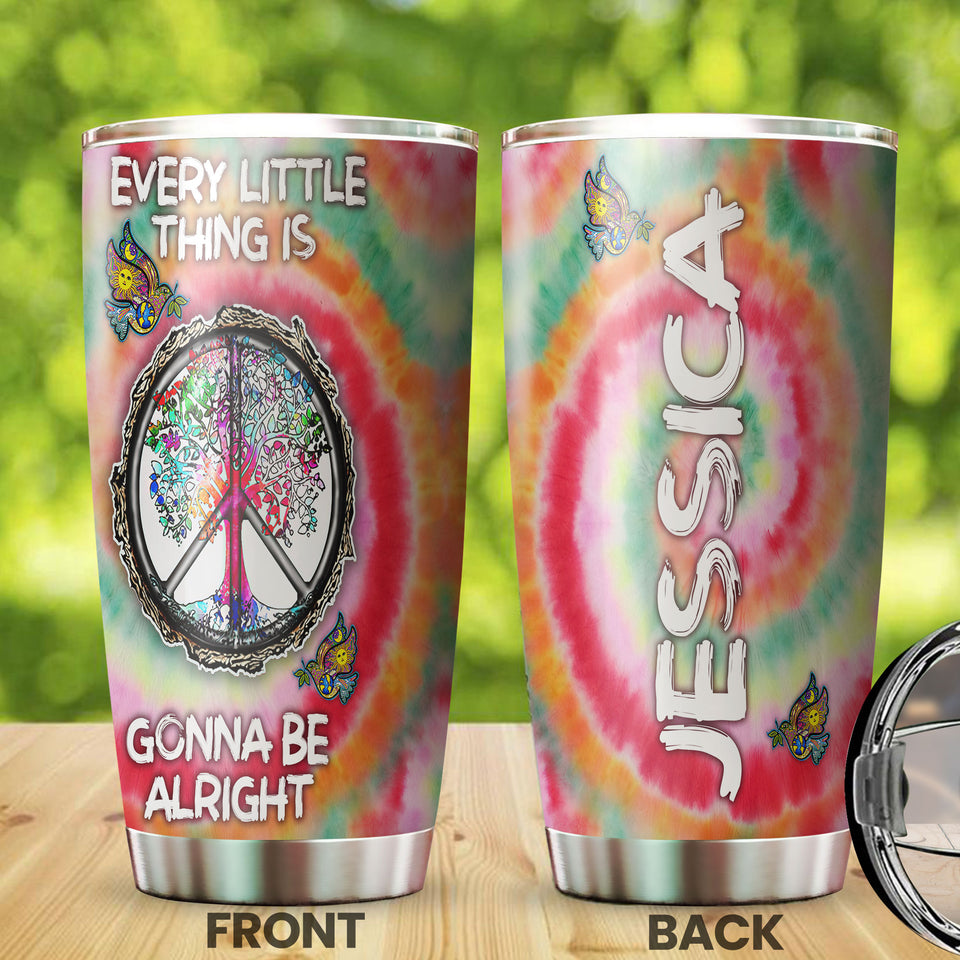 Camellia Personalized Everthing Gonna Be Alright- Stainless Steel Tumbler-Thermal Flask Travel Therma Cup With Lid