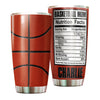 Camellia Persionalized Basketball Mom Nutrition Facts Stainless Steel Tumbler - Customized Double - Walled Insulation Travel Thermal Cup With Lid Gift For Basketball Player