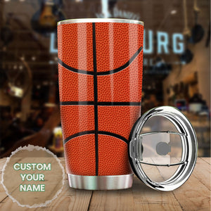 Camellia Persionalized Basketball Mom Nutrition Facts Stainless Steel Tumbler - Customized Double - Walled Insulation Travel Thermal Cup With Lid Gift For Basketball Player