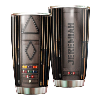 Camellia Personalized Pool Table Billiard Stainless Steel Tumbler-Double-Walled Insulated Gift For Golf Player 02