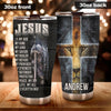 Camellia Persionalized 3D Jesus My Everything Stainless Steel Tumbler - Customized Double - Walled Insulation Thermal Cup With Lid Gift For Christian