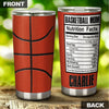 Camellia Persionalized Basketball Mom Nutrition Facts Stainless Steel Tumbler - Customized Double - Walled Insulation Travel Thermal Cup With Lid Gift For Basketball Player
