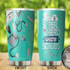 Camellia Personalized Nurse This Per Hero Wears Scrubs Stainless Steel Tumbler - Double-Walled Insulation Vacumm Flask - Gift For Nurse, Christmas Gift, International Nurses Day