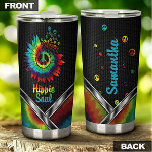 Camellia Personalized Mental Style Hippie Soul with Sunflower Stainless Steel Tumbler-Double-Walled Insulation Travel Cup With Lid