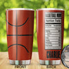 Camellia Persionalized Basketball Mom Nutrition Facts Stainless Steel Tumbler - Customized Double - Walled Insulation Travel Thermal Cup With Lid Gift For Basketball Player