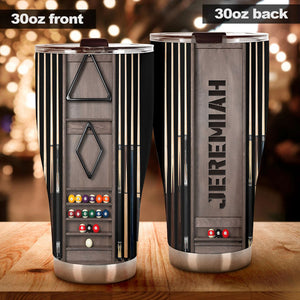 Camellia Personalized Pool Table Billiard Stainless Steel Tumbler-Double-Walled Insulated Gift For Golf Player 02