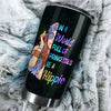 Camellia Personalized I A worl Full Of Princess Be Hippie Stainless Steel Tumbler-Sweat-Proof Double Wall Travel Cup With Lid Gift For Hippie Girl 02