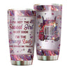 Camellia Personalized I'm Crazy Lady Drives Big Trucks Stainless Steel Tumbler-Double-Walled Insulation Travel Cup With Lid Gift For Lady