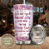 Camellia Personalized I'm Crazy Lady Drives Big Trucks Stainless Steel Tumbler-Double-Walled Insulation Travel Cup With Lid Gift For Lady
