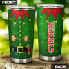 Camellia Personalized Christmas Clothes Stainless Steel Tumbler - Customized Double-Walled Insulation Travel Thermal Cup With Lid